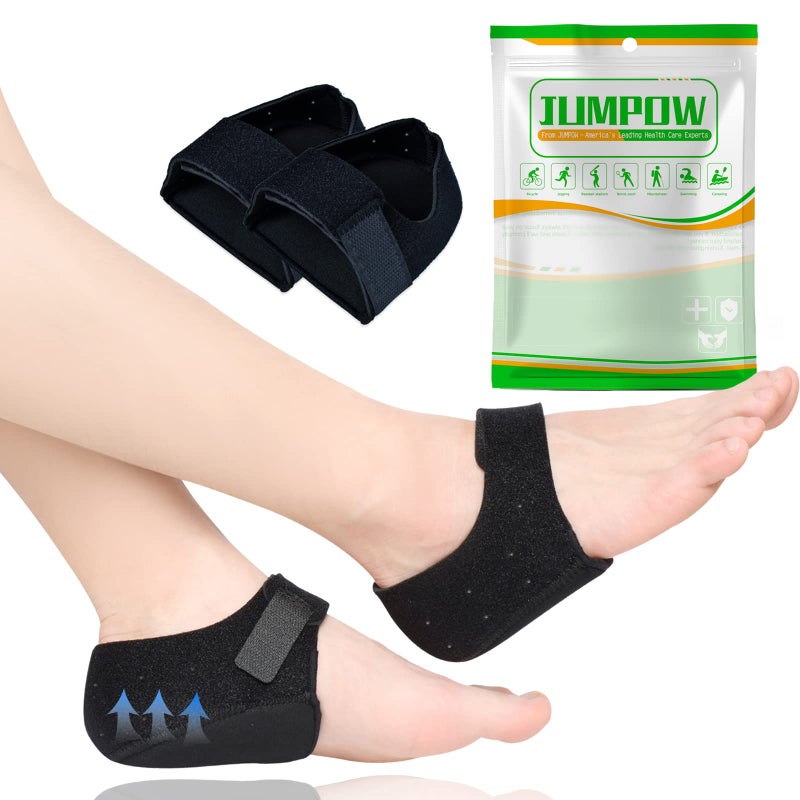 JUMPOW Heel Protectors  Heel Cups for Heel Pain  Heel Support  Thicken&Breathable  Idea for Plantar Fasciitis Relief  Bone Spur  Achilles Tendinitis  Gel Heel Pads  Silicone Heel Cushion for Men & Women - Image 1